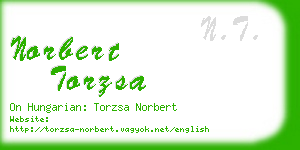 norbert torzsa business card